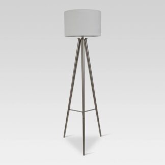 Delavan Metal Tripod Floor Lamp Nickel - Project 62