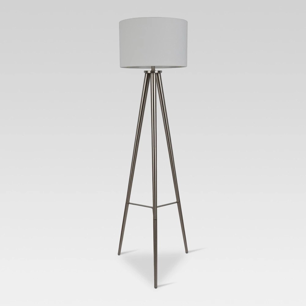 Delavan Metal Tripod Floor Lamp Nickel - Project 62