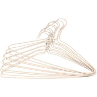 Mainstays Drip Dry Plastic Coated White Wire Hangers, 10 Count