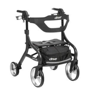 Drive Medical Nitro Sprint Rollator - Hemi Height, Folding, Adjustable - Black