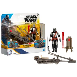 STAR WARS Epic World of Action The Mandalorian & Speeder Bike, 4-Inch Action Figure & Vehicle, Toys for 4 Year Old Boys