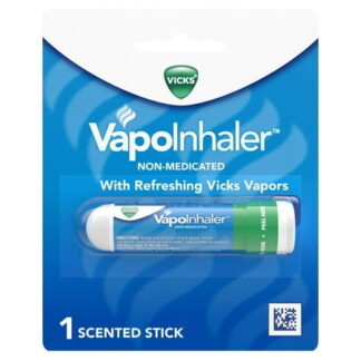 Vicks VapoInhaler Portable Nasal Inhaler  Non-Medicated  1 Scented Stick