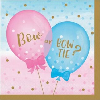 Creative Converting Gender Reveal Balloons Napkins 16 ct