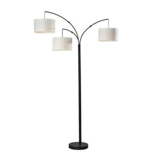 Better Homes & Gardens Matte Black 3-Light Arc Floor Lamp  Modern Office & Dorm Decor