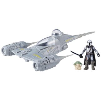 STAR WARS Mission Fleet Mando's N-1 Starfighter, Grogu & Mandalorian Action Figure Set, Ships, Toys for 4 Year Old Boys