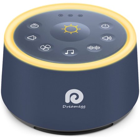 Dreamegg White Noise Machine with Night Light Soothing Sounds Timer & Memory Feature Navy Blue
