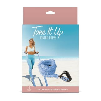 Tone It Up Dual Functioning Toning Ropes for Cardio and Strengthening  Bungee Style  Set of 2  Blue