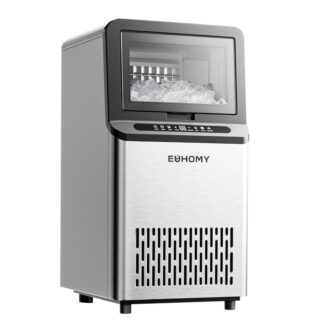 Euhomy Commercial Ice Maker Machine, 100 lbs/24h, Stainless Steel