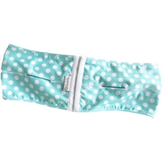 Ameda PumpEase Hands Free Pumping Bra, Aqua Dot Pattern, Size: Large