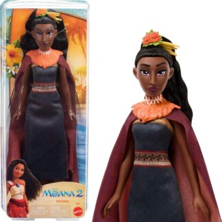 Mattel Disney Moana 2 Matangi Fashion Doll with 3 Accessories, Removable Outfit with Cape, Head Piece, Shoulder Piece &