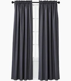 42"x63" Eclipse Blackout Braxton Thermaback Window Curtain Panel Gray: Thermal Insulated, Modern Style, Rod Pocket
