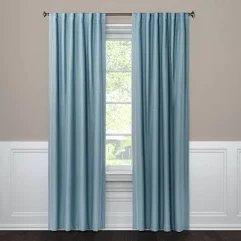 50"x84" Blackout Aruba Window Curtain Panel Blue - Threshold™: Recycled Polyester, Traditional Style, OEKO-TEX Certified