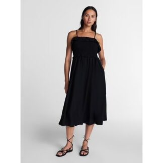 Time and Tru Women's Sleeveless Smocked Midi Dress, Sizes XS-XXXL
