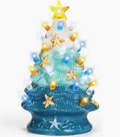 Ceramic Sea Star Decorative Lighted Tree