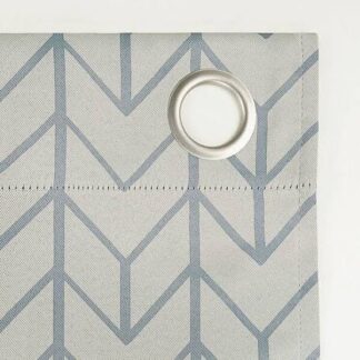 Sun Zero Kenwood Chevron Blackout Grommet Curtain Panel 40 X 95 Stone Gray