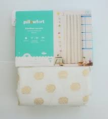 Dot Lightblocking Curtain Panels Gold (42"x84") - Pillowfort