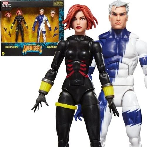 Avengers Marvel Legends Series Black Widow and Quicksilver 6-Inch Action Figures 2-Pack
