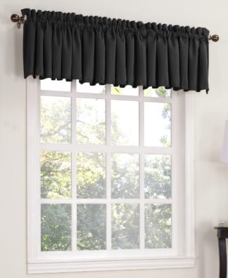 Sun Zero Rod Pocket Room Darkening Valance 54.0 X 18.0
