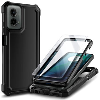 NGB SUPREMACY Moto G 5G 2024 Phone Case with Tempered Glass Screen Protector, Shockproof Bumper