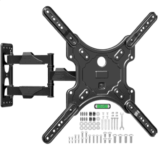 HOMOUNT Full Motion TV Wall Mount for 26-60 Inch TVs, Swivel and Tilt, Single Stud, Max VESA 400x400mm, 77 lbs
