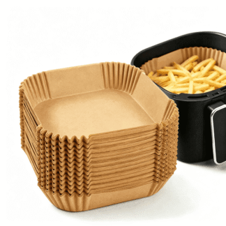 Yesotol 100Pcs 7.8" Square Air Fryer Liners, Food-Grade Non-Stick Heat Resistant Baking Paper