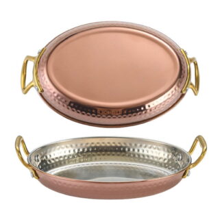 304 Stainless Pan with Handles Non Stick Uncoated Saucepan Pot for Home Kitchen Restaurants, Hand Hammered Seafood Paell