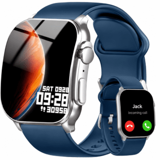 Smart Watch for Android and iPhone, 2.01" AMOLED, Bluetooth Calls, Fitness Tracker, 110+ Sport Modes, IP68