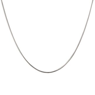 Brilliance Sterling Silver White Round Snake Necklace, 20-Inch
