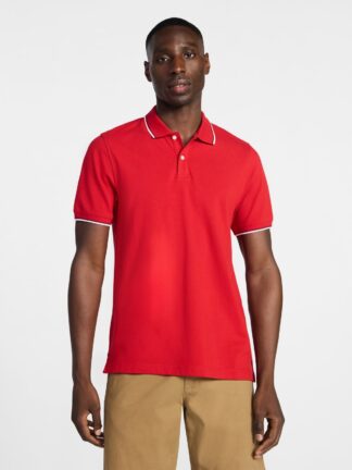 George Men's and Men's Big & Tall Tipped Pique Polo Shirt with Short Sleeves, Sizes XS-5XL, LT-3XLT (UPC 51168)