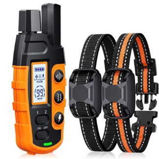 Dog Training Collars With Remote, 2 Collars, Electric Shock, Vibration & Sound Modes, Rechargeable, 3300ft Range, Waterp
