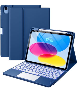 GEAK iPad A16 11th/10th Gen Case with Detachable Backlit Keyboard and Touchpad