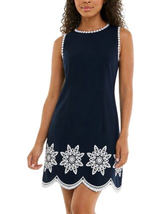 Nanette Lepore Women's Sleeveless Poplin Dress with Embroidery, Sizes XS-XXXL (UPC 52104)