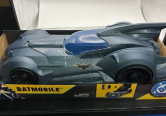 Batman 12-Inch Batmobile Vehicle Playset with Rolling Wheels & Opening Cockpit