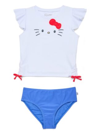 Hello Kitty Two-Piece Character Rash Guard Top and Bikini Bottoms