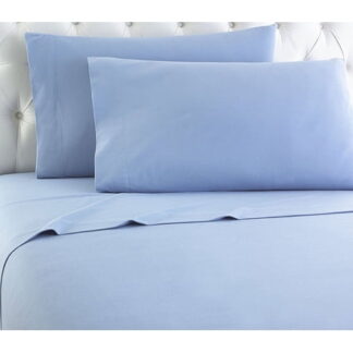 Heavy Winter Flannel 100% Cotton Queen Light Blue Pillow Case SET