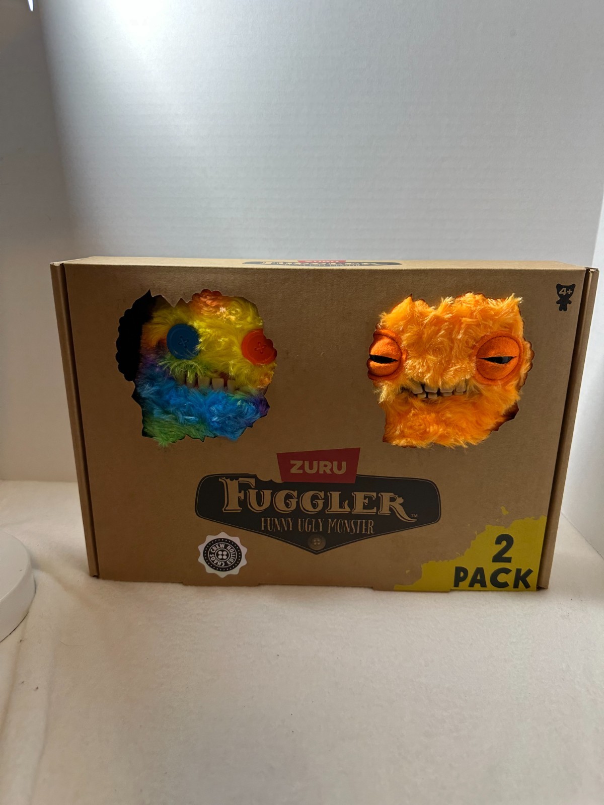 Zuru Fuggler Funny Ugly Monster 2 Pack Raimbow & Orange Chaos Edition Plush New