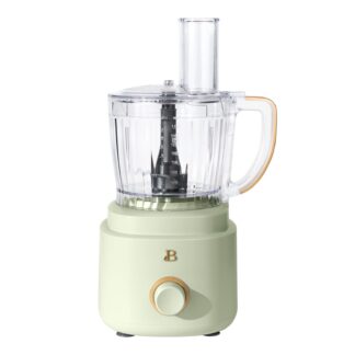 Beautiful 10-Cup Food Processor with Accessories, Sage Green by Drew Barrymore