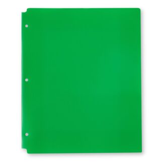 Pen+Gear 2-Pocket Poly Folder, 9.4" x 11.4", Green