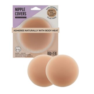 Positively BRA+ZEN Women's Reusable Silicone Nipple Covers Non-Adhesive Pasties, Sizes 1 & 2 Breast Petals (UPC 97938)