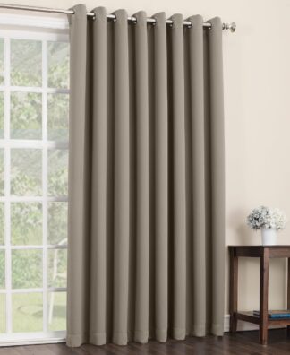 Sun Zero Conrad Extra-Wide Blackout Sliding Patio Door Curtain Panel 100 X84 Stone 100 X84 Stone