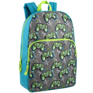 17 Inch Fun Printed Backpack for Commute and Travel in Game Controllers Print