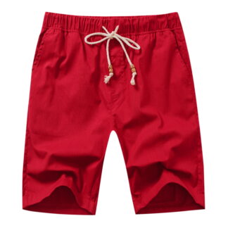 Blekii Mens Solid Color Bead Drawstring Shorts, Men's Solid Color Bead Drawstring Shorts, Casual Summer Pant Pocket Short Casual Summer Pant Pocket Short Summer Wear, Casual Outing, Beach, Vacation,
