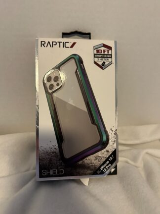 Raptic Shield Iridescent Green Purple Case For iPhone 12/12 Pro Military Metal