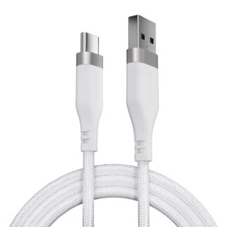 Liquipel Powertek Type-C Fast Charger Cable, 6ft USB-C for Galaxy, Note, Tab, MacBook, White