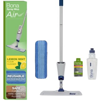 Bona Spray Mop Air for Multi-Surface Floors Kit - Includes Reusable Microfiber Cleaning Pad and Lemon Mint Concentrate Solution