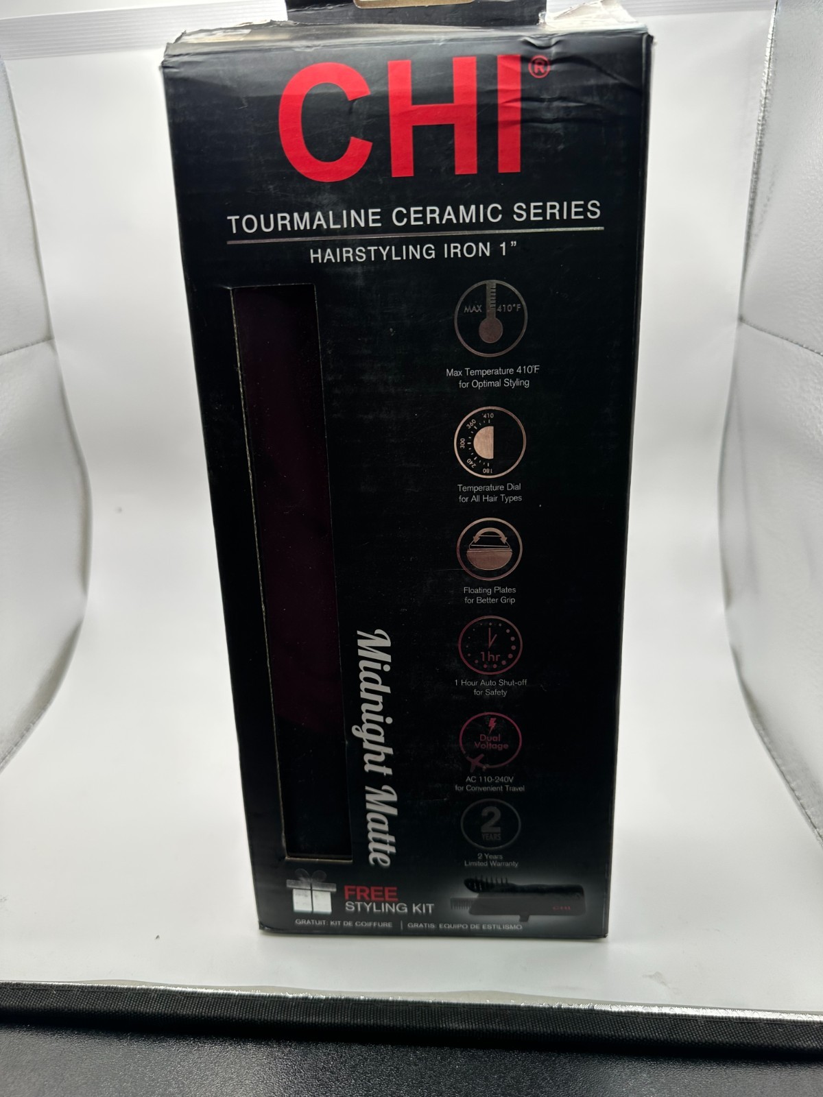CHI CA2304SKU Ceramic Hair Straightener - Midnight Matte New open box