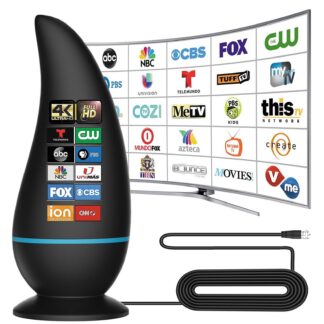 JOUALY Indoor TV Antenna with 300 Miles Reception Range