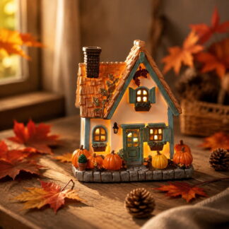 Fall Harvest Light Up House Set