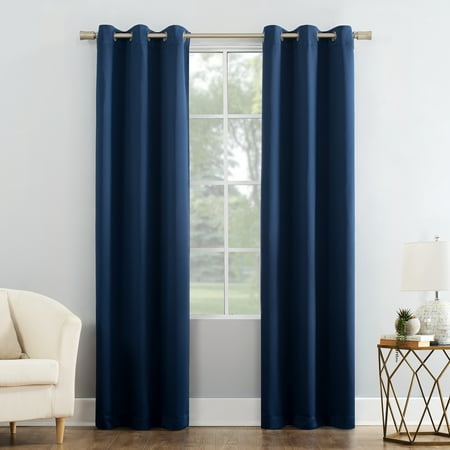 Mainstays Blackout Grommet Single Curtain Panel 1 Panel Blue 40 W x 84 L