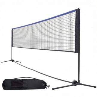edx Portable Badminton Net Set - 17FT Adjustable Height for Outdoor & Indoor Use, Includes Carry Bag